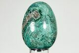 Polished Chrysocolla & Malachite Egg - Peru #207611-1